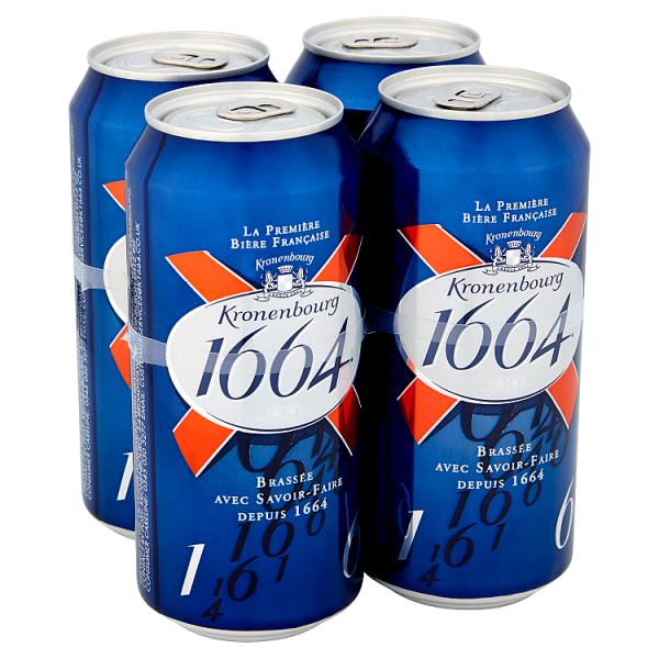Kronenbourg 1664 Lager Beer 24 x 440ml Cans